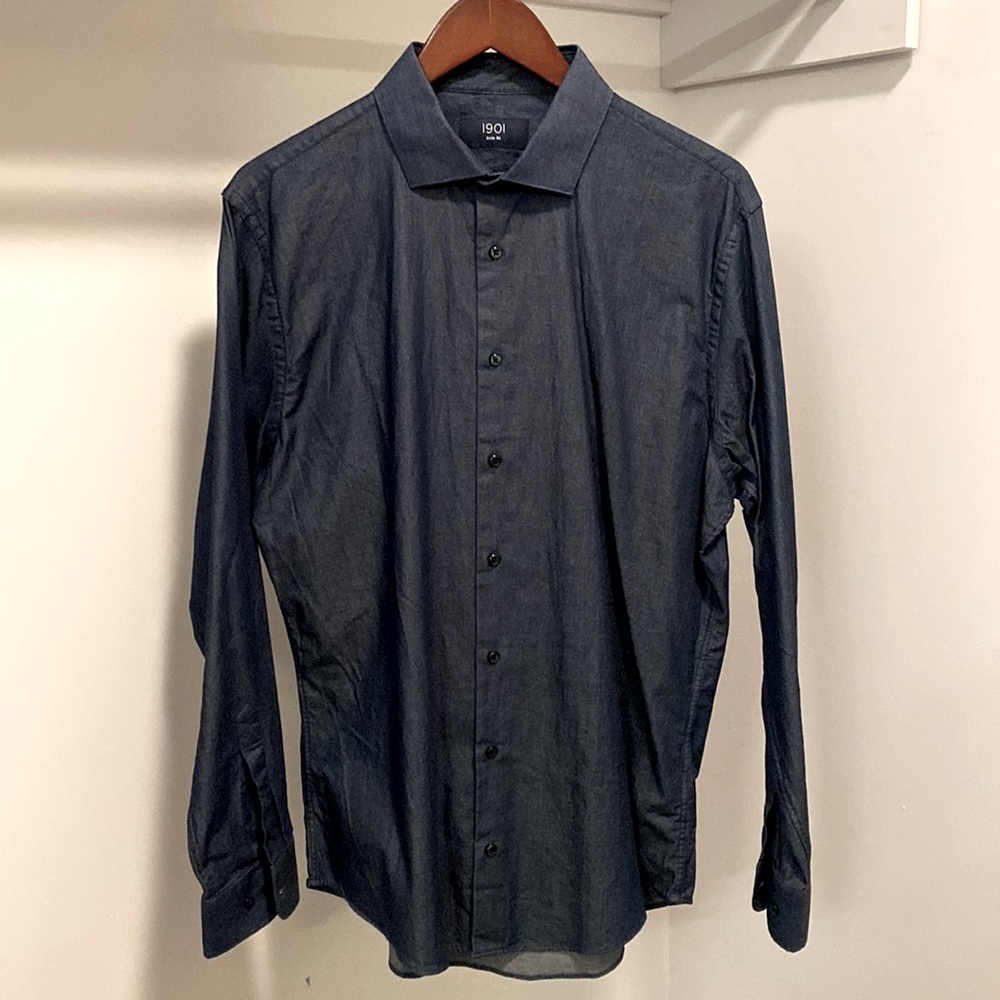 1901 Trim Fit Chambray Denim Shirt NWOT